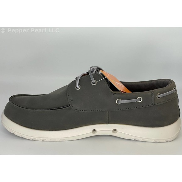 Deck Shoe Cruise Oiled Nubuck EVA Charcoal Men's Size 12 Soft Science Boat Beach - Picture 8 of 11